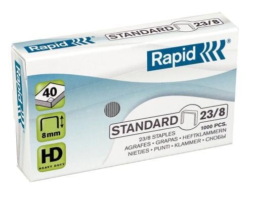 Rapid Heftklammern 23/8, galvanisiert, Inhalt 1000 Stück