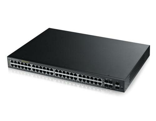 ZyXEL GS2210-48HP, 48Port, Gigabit, PoE, 6xSFP, Rack 19, full managed, int. NT