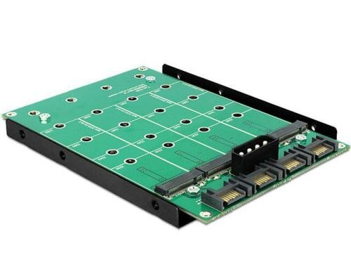Delock 4x SATA zu 4x M.2 Konv. Molex Strom 3.5 Dock, Betrieb von 4xM.2 an 4x SATA