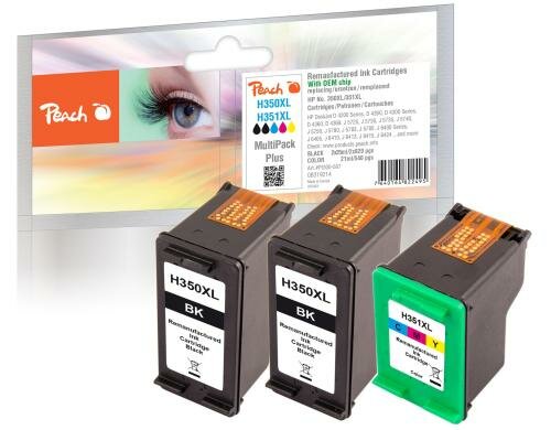 Peach Tinte HP Combi Pack Plus Nr. 351XL 2x black + color, 2x26, 1x21 ml