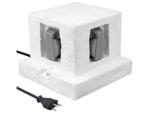Stein Energiewürfel 4xT13, 5m Kabel IP44, 180x150x180mm