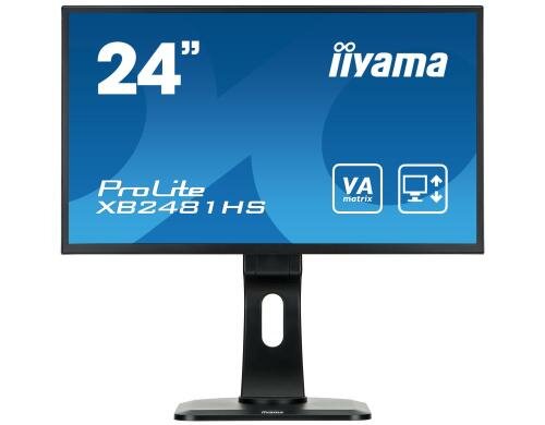 iiyama XB2481HS-B1 24 LED, 16:9, 1920x1080 DVI, VGA, HDMI, Lautsprecher, 6ms,  schwarz