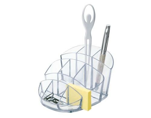 Wedo Butler Rotondo transparent, 9 Fächer aus Polystyrol