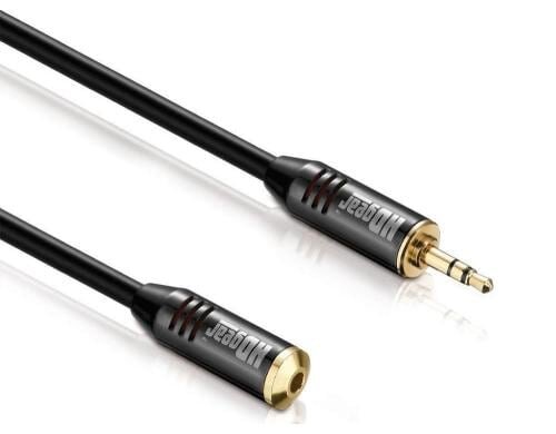 Premium 3.5 mm Stereo Klinkenkabel, 1.00m Stecker auf Buchse