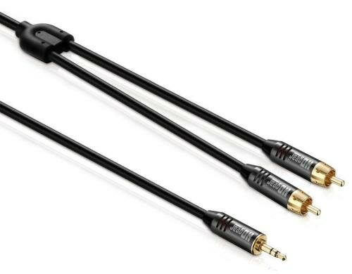 Premium Stereo Klinken - Cinch Kabel, 5.00m 1x 3.5mm Stecker auf 2x Cinch Stecker