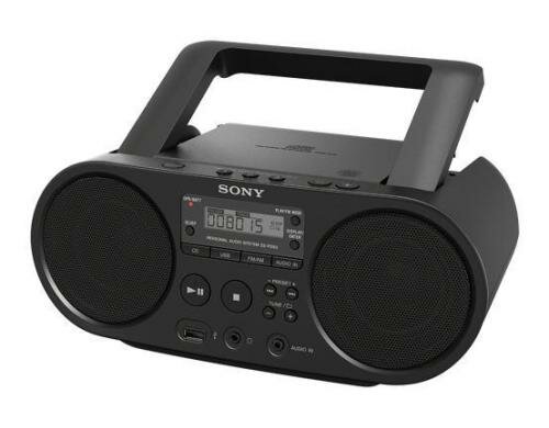 Sony ZSPS50B, CD-Radiorecorder, schwarz 2x 2W RMS, CD-R, CD-RW, MP3,