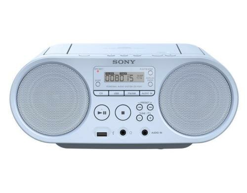 Sony ZSPS50L, CD-Radiorecorder, blau 2x 1W RMS, CD-R, CD-RW, MP3, Audio In, USB