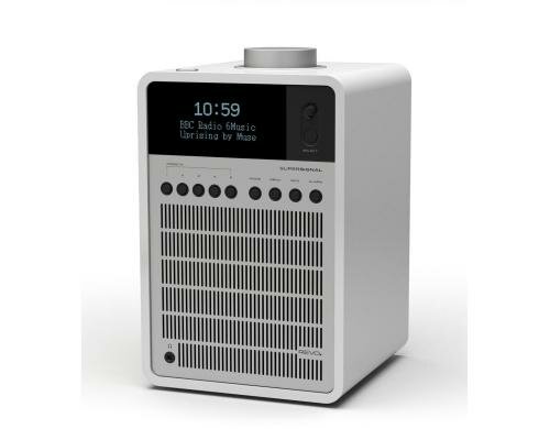 Revo SuperSignal, DAB+ Radio FM, Bluetooth, Piano Weiss / Silber