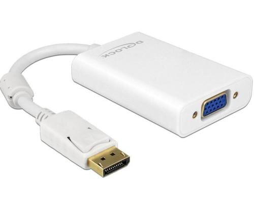 Mini-DisplayPort zu VGA Adapter mit Audio für Mac&Windows, Farbe:weiss