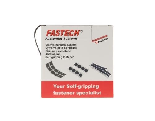 Fastech Box 5m Klettband 20mm, schwarz Box