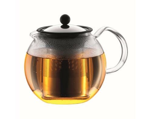 Bodum Assam Teebereiter mit Edelstahlfilter glänzend, Fassungsvermögen 1.0 Liter
