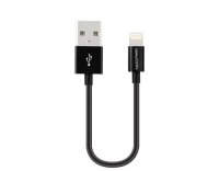 DeleyCON Lightning-USB Kabel 15cm, schwarz Apple MFI...