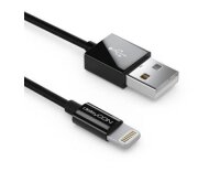 DeleyCON Lightning-USB Kabel 1m, schwarz Apple MFI...
