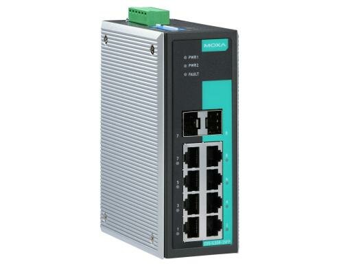 Moxa EDS-G308-2SFP: 8 Port Switch 1Gbps, DIN-Rail Montage, 0 bis 60° C, ohne NT,