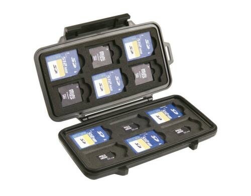 PELI Memory Card Behälter 0915, schwarz für 12 SD Karten
