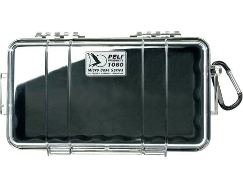 PELI Micro Case 1060, schwarz transparent mit Gummiauskleidung