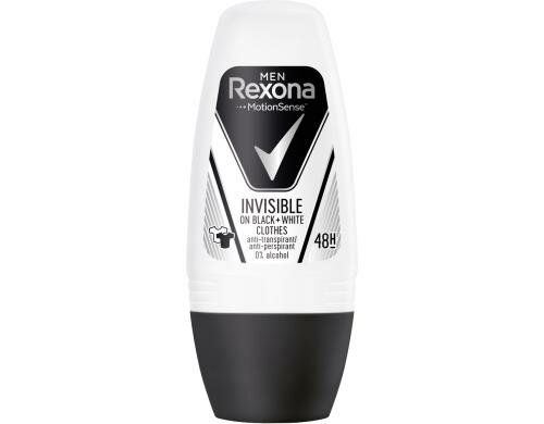 Rexona Men Deo Roll-on invisible black+whit 50 ml