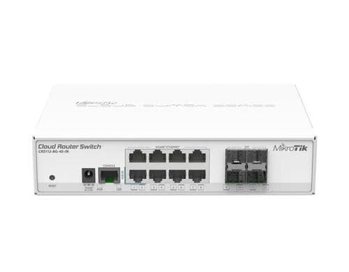 MikroTik CRS112-8G-4S-IN: L3 Switch 8x1Gbps, 4xSFP, Desktop, OS Level5, Desktop