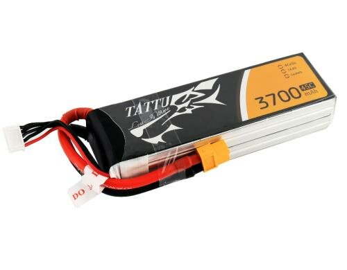 Tattu LiPo-Akku 14.8V 3700mAh 45C 137x42x28mm/373g