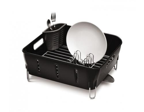 Simplehuman kompaktes Abtropfgestell schwarzer Kunststoff