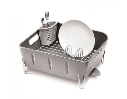 Simplehuman kompaktes Abtropfgestell grauer Kunststoff