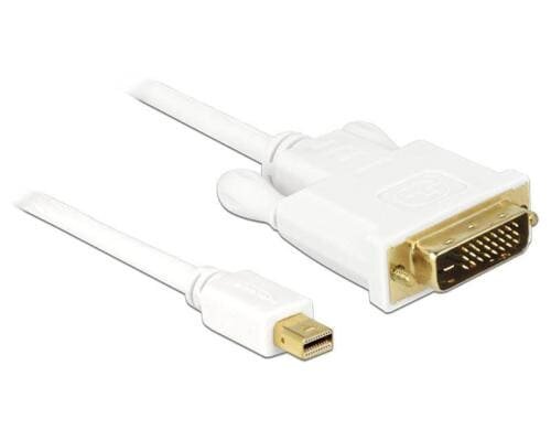 Delock MiniDisplayPort - DVI-D, 2m Weiss, DVI-D 24+1 Duallink