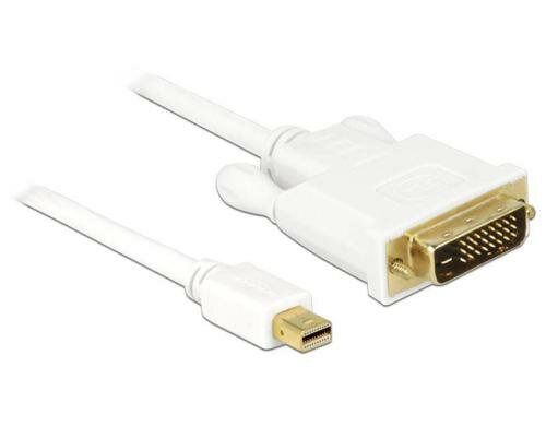 Delock MiniDisplayPort - DVI-D, 3m Weiss, DVI-D 24+1 Duallink