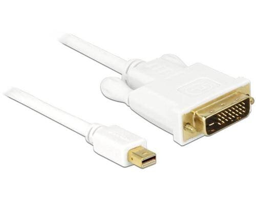 Delock MiniDisplayPort - DVI-D, 5m Weiss, DVI-D 24+1 Duallink