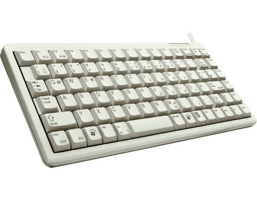 Cherry Kompakt Tastatur G84-4100, US Layout Ultraflache Kompakt-Tastatur USB & PS/2