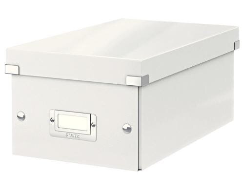 Leitz Aufbewahrungsbox DVD weiss für 20 DVD-Hüllen zusammenfaltbar