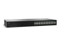 Cisco SG110-24: 24 Port Switch 22xGE, Montage: Rack,...