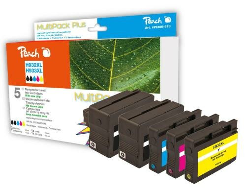 Peach Tinte HP  932XL/933XL Multipack+ 2xbk 42ml je 1x c/m/y 14ml