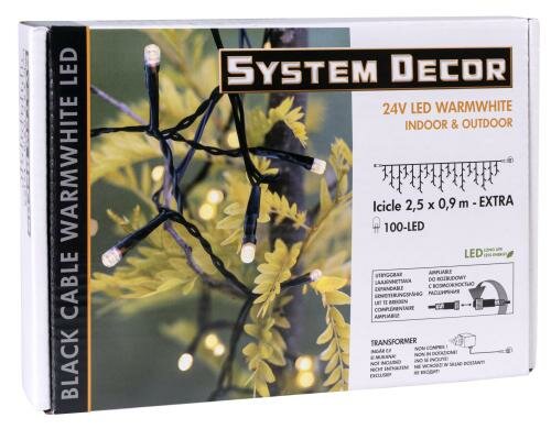 Star Trading SystDecor Icicle Extra 1.8W, 100 LED, warmweiss
