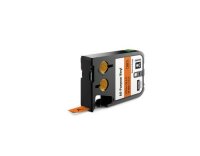DYMO XTL Schriftband, Vinyl schwarz auf orange, 12mm x 7m