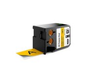 DYMO XTL Schriftband, Vinyl schwarz auf gelb, 41mm x 7m