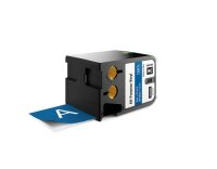 DYMO XTL Schriftband, Vinyl weiss auf blau, 54mm x 7m