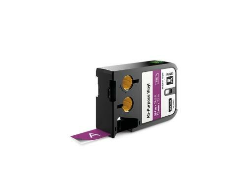 DYMO XTL Schriftband, Vinyl weiss auf lila, 19mm x 7m