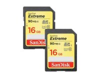 SanDisk SDHC Card 2x 16GB Extreme UHS-I U3 Lesen 90MB/s,...