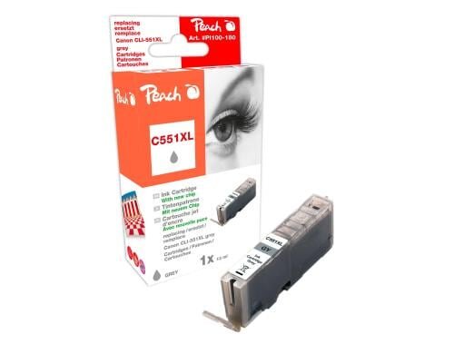 Peach Tinte Canon CLI-551gy grau zu IP7250, MG5450, MG6350,  13ml