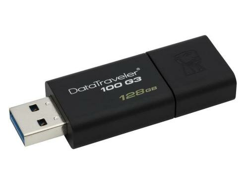 Kingston DataTraveler USB3 100 G3 128GB schwarz, ohne Deckel