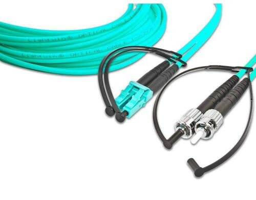 Lightwin LWL Duplex Patchkabel Multimode 50/125µm, LC-ST, 2.0m OM3