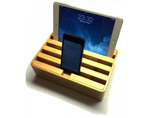 Alldock Ladestation medium bambus 4x USB Charger 2400mA