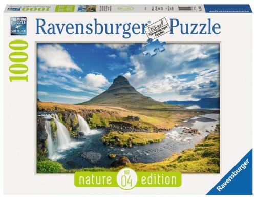 Ravensburger Puzzle, Wasserfall vor Kirk Puzzleteile: 1000, Alter: 14+