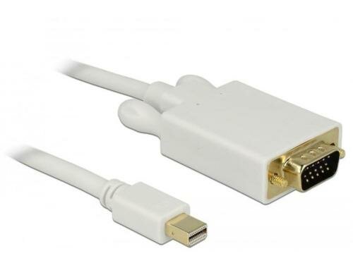 Delock MiniDisplayPort - VGA, 2m Weiss, Auflösung bis 1920 x 1200 @ 60 Hz