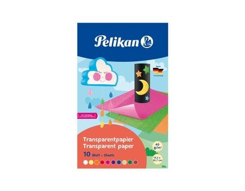 Pelikan Transparentpapier 10 Blatt, farbig assortiert