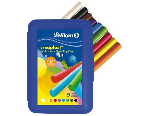 Pelikan Creaplast Kinderknete, 330g 14 Stangen in 9 Farben, dauerplastisch