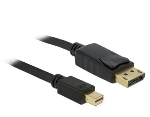 Delock Mini-DP auf DP, 1m, V1.2, 4K support Mini-Displayport zu Displayport, schwarz