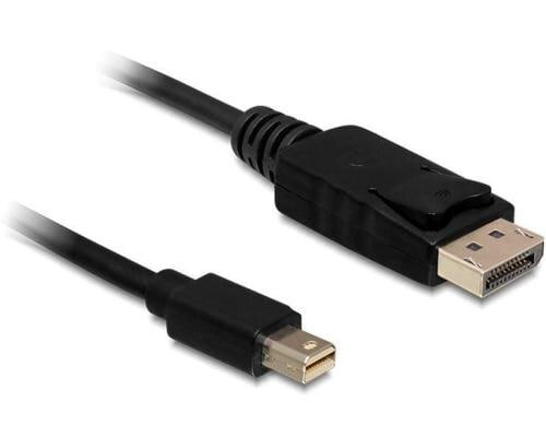 Delock Mini-DP auf DP, 5m, V1.2, 4K support Mini-Displayport zu Displayport, schwarz