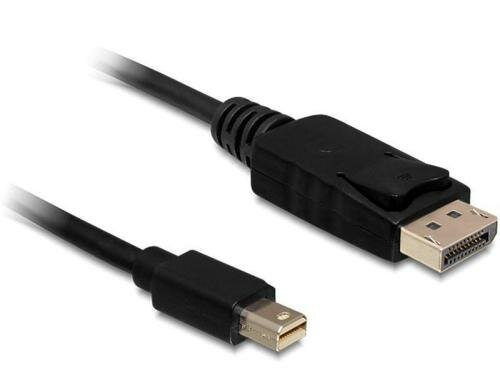 Delock Mini-DP auf DP, 7m, V1.2, 4K support Mini-Displayport zu Displayport, schwarz