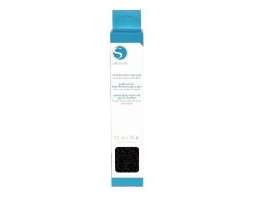 Silhouette Aufbügelfolie Glitzer, schwarz 1 Rolle, 30.5 cm x 91.4 cm